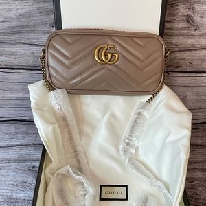 Brand New! Gucci Marmont Mini with metal chain